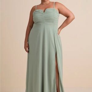 Lulu's Sage Green Maxi Dress